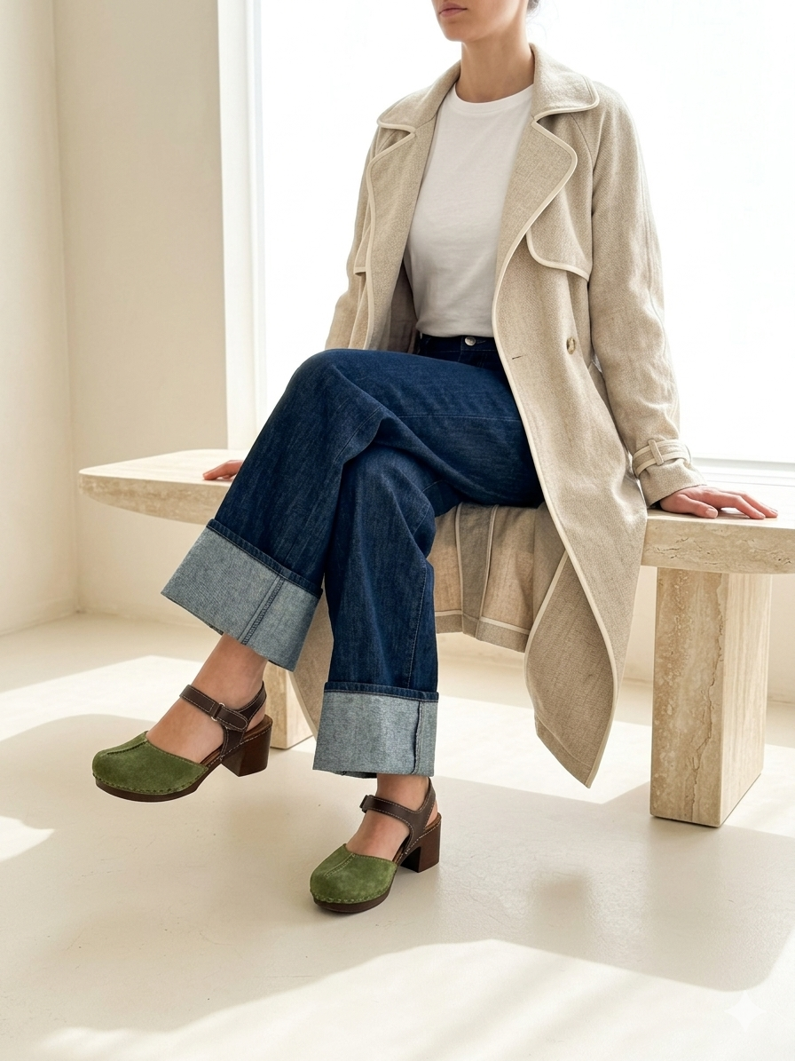 CINZIA SOFT ZOCCOLI IN CAMOSCIO