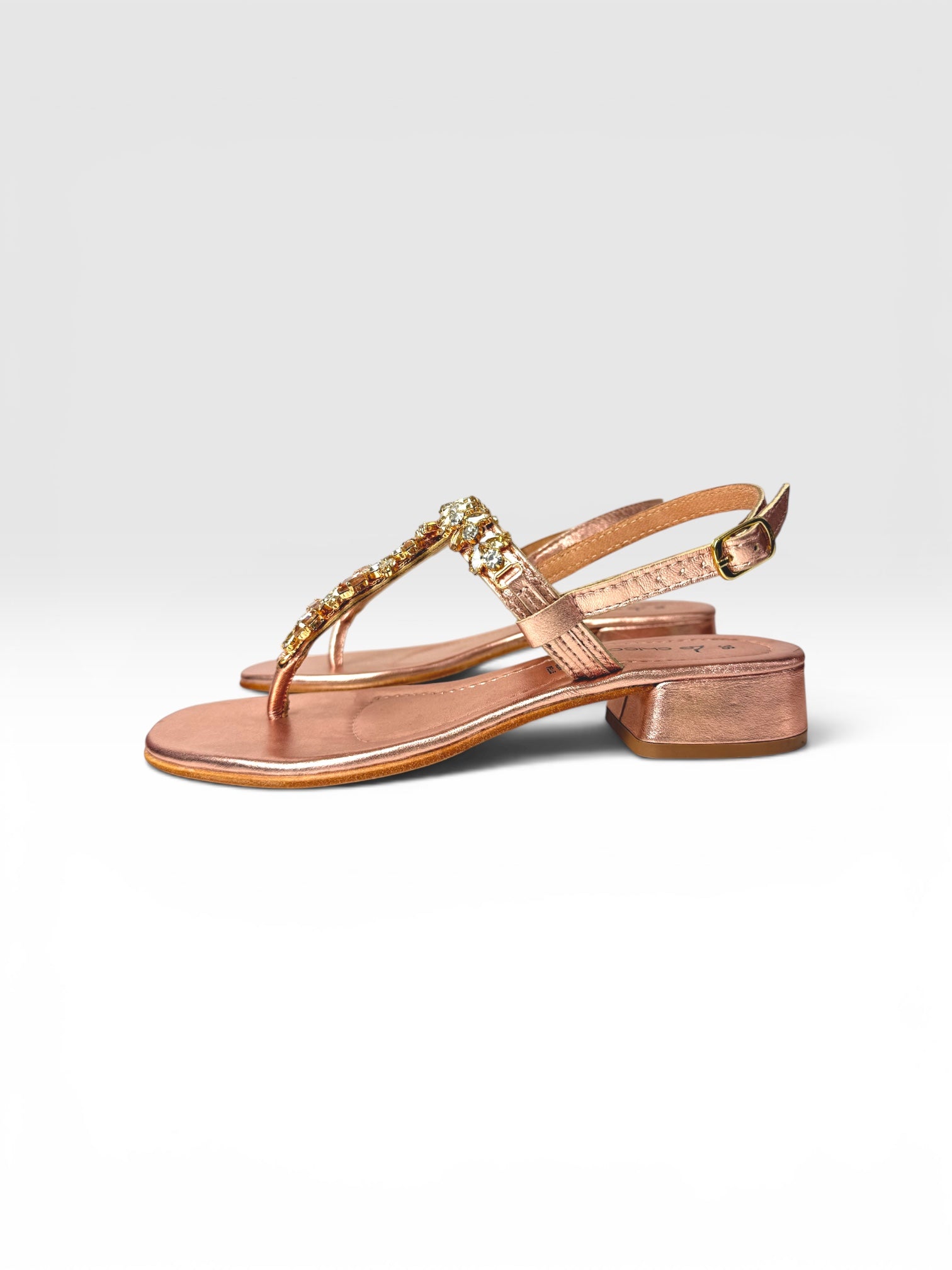 LE CHICCHE INFRADITO IN VERA PELLE LAMINATO ORO ROSA