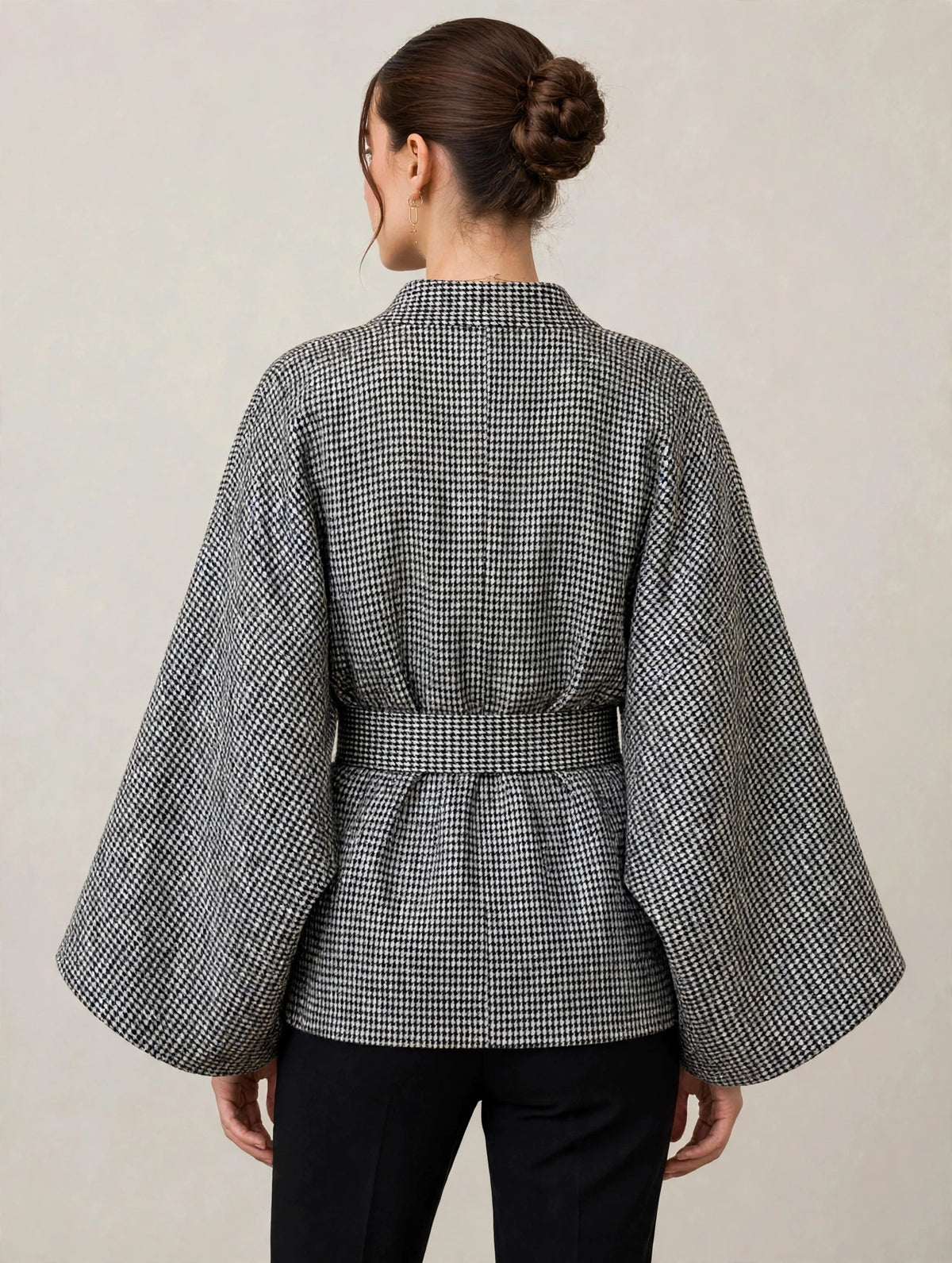 KIMONO PIED DE POULE