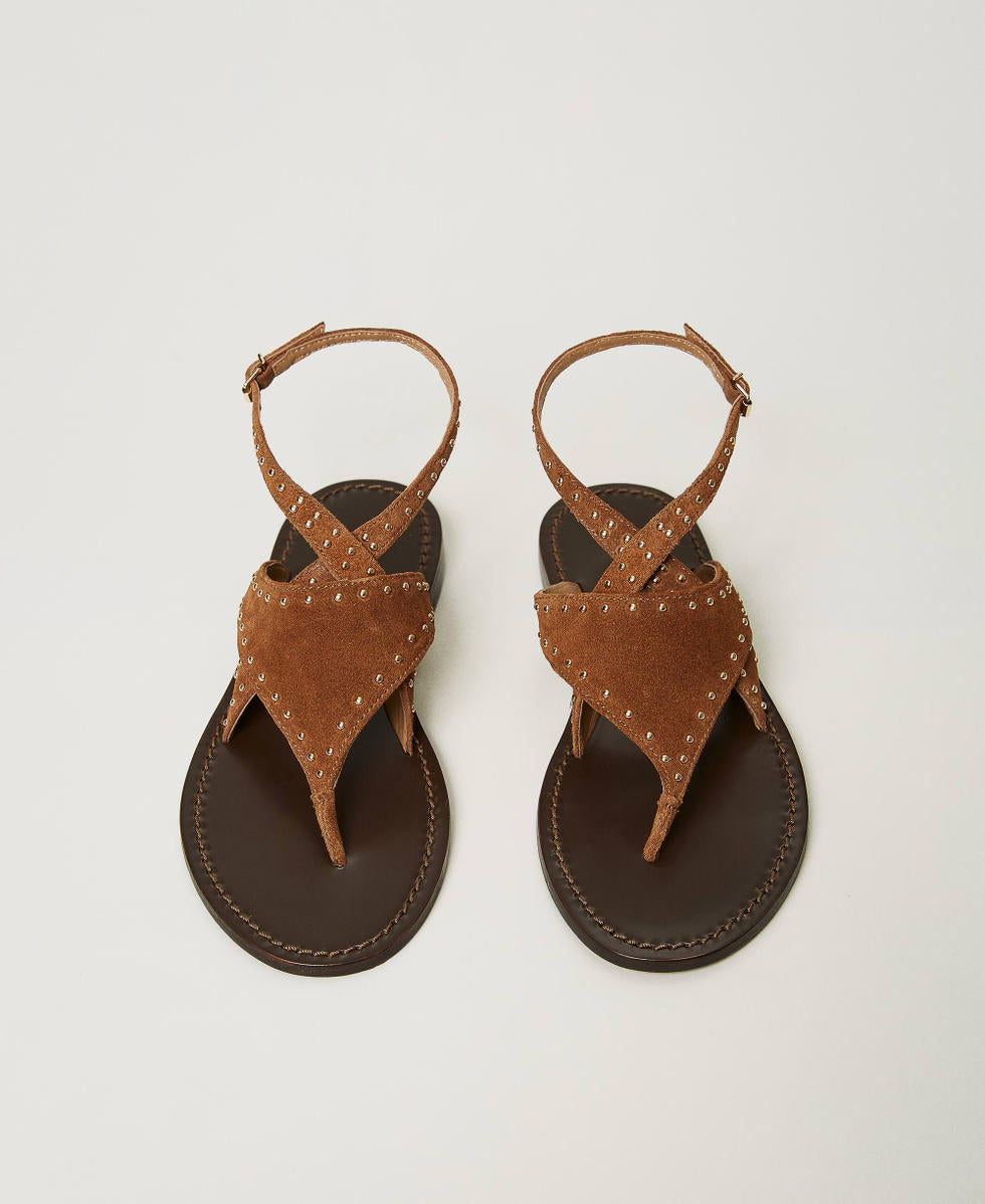 TWINSET SANDALI INFRADITO IN CAMOSCIO