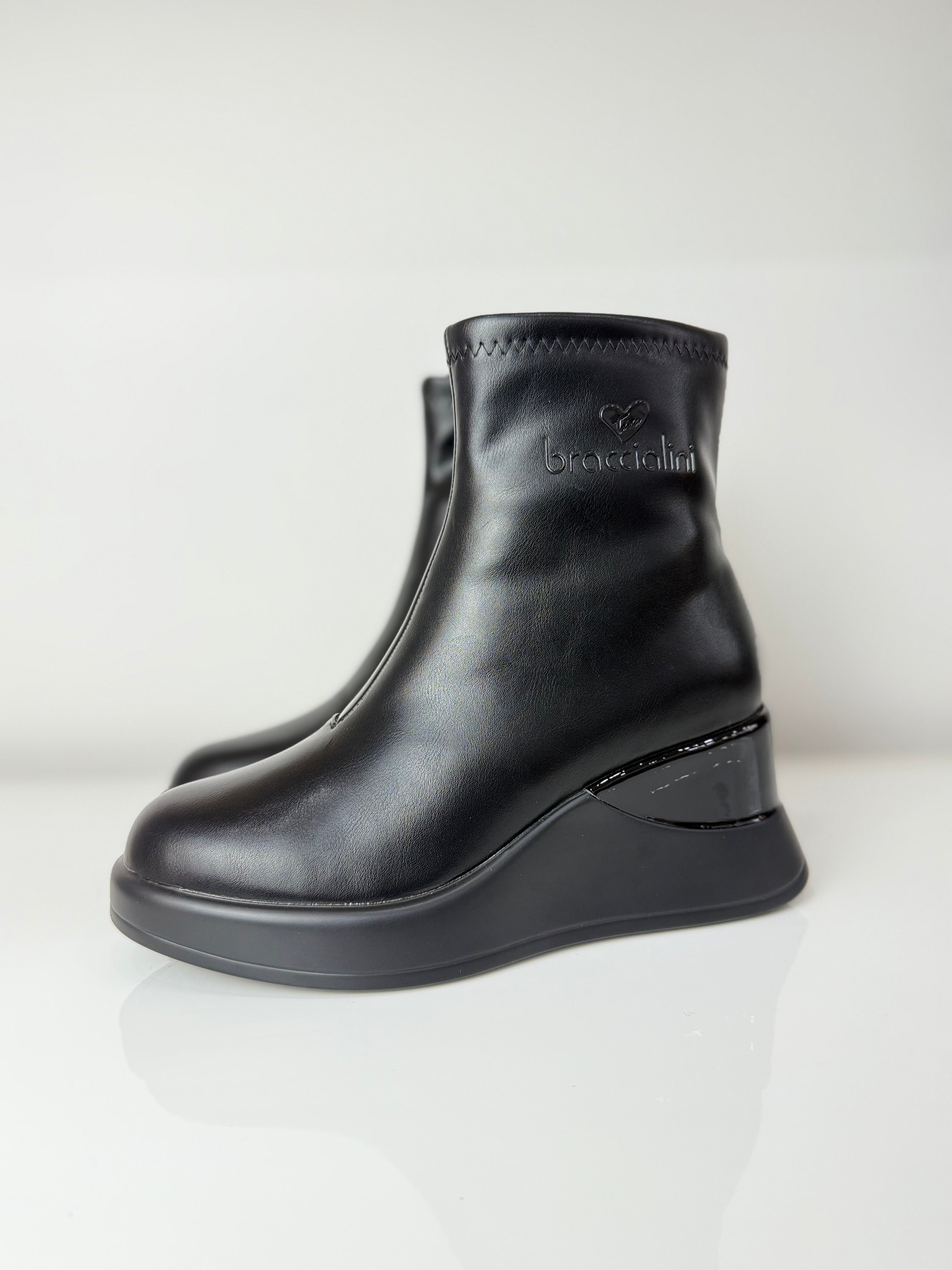 BRACCIALINI SHOES Tronchetto nero b51