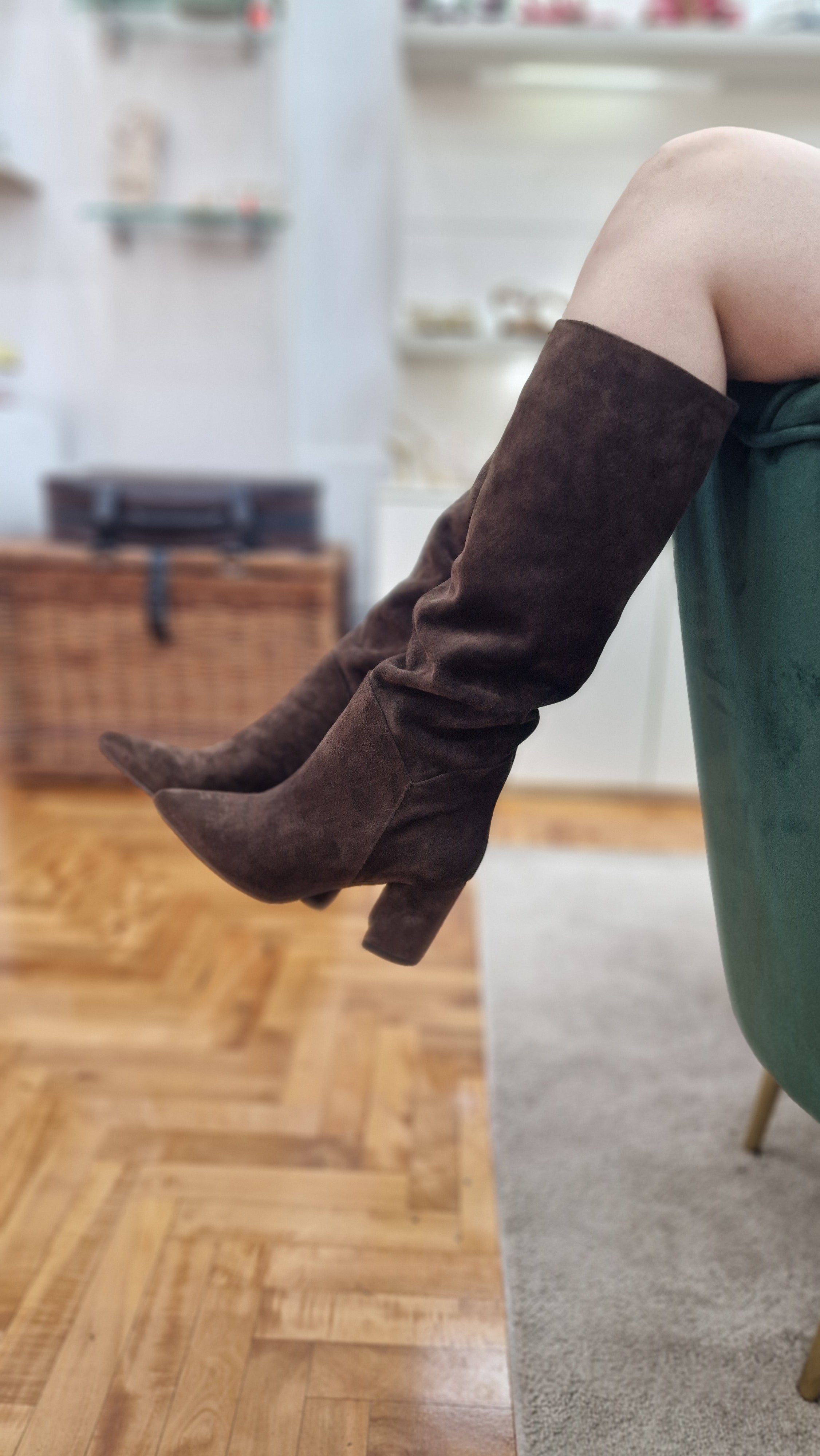 ACCADEMIA STIVALI CAMOSCIO TESTA DI MORO