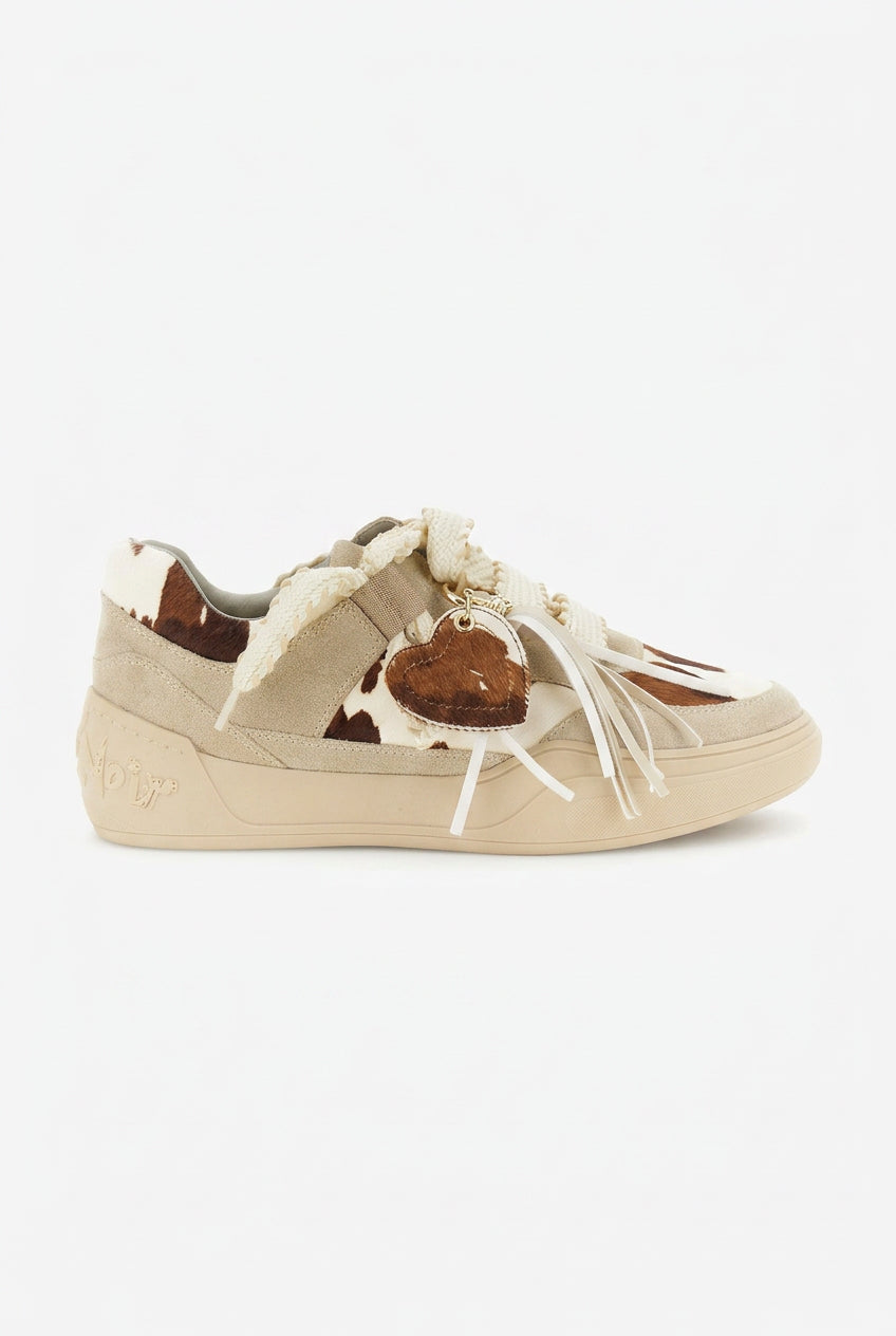 CAFèNOIR SNEAKERS IN CAMOSCIO EFFETTO MUCCA