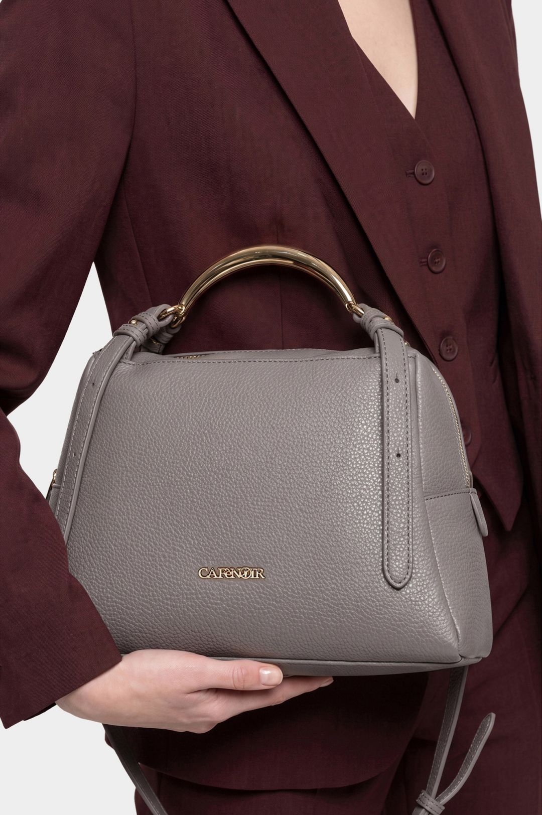 CAFèNOIR BORSA TOTE CON MANICI IN METALLO