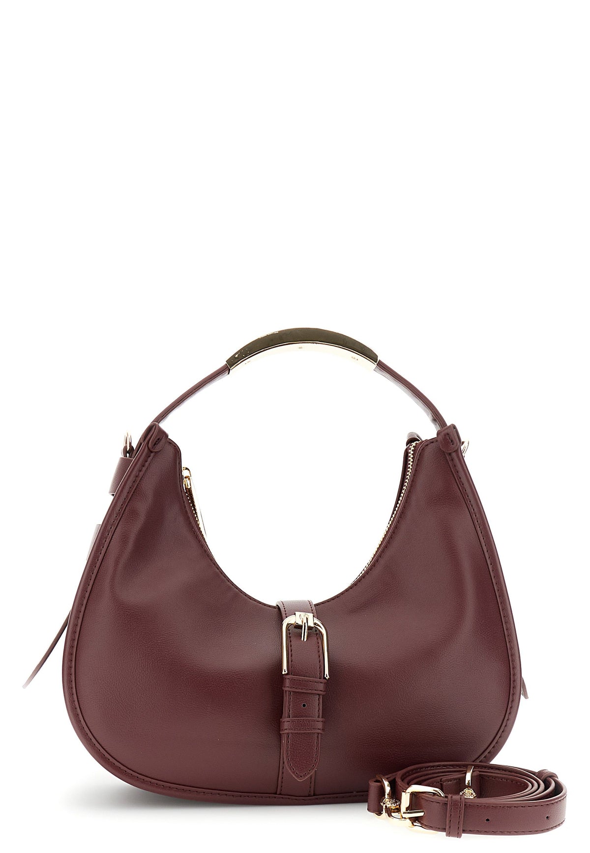 CAFèNOIR BORSA IN SIMILPELLE BORGOGNA CON MANICO IN METALLO