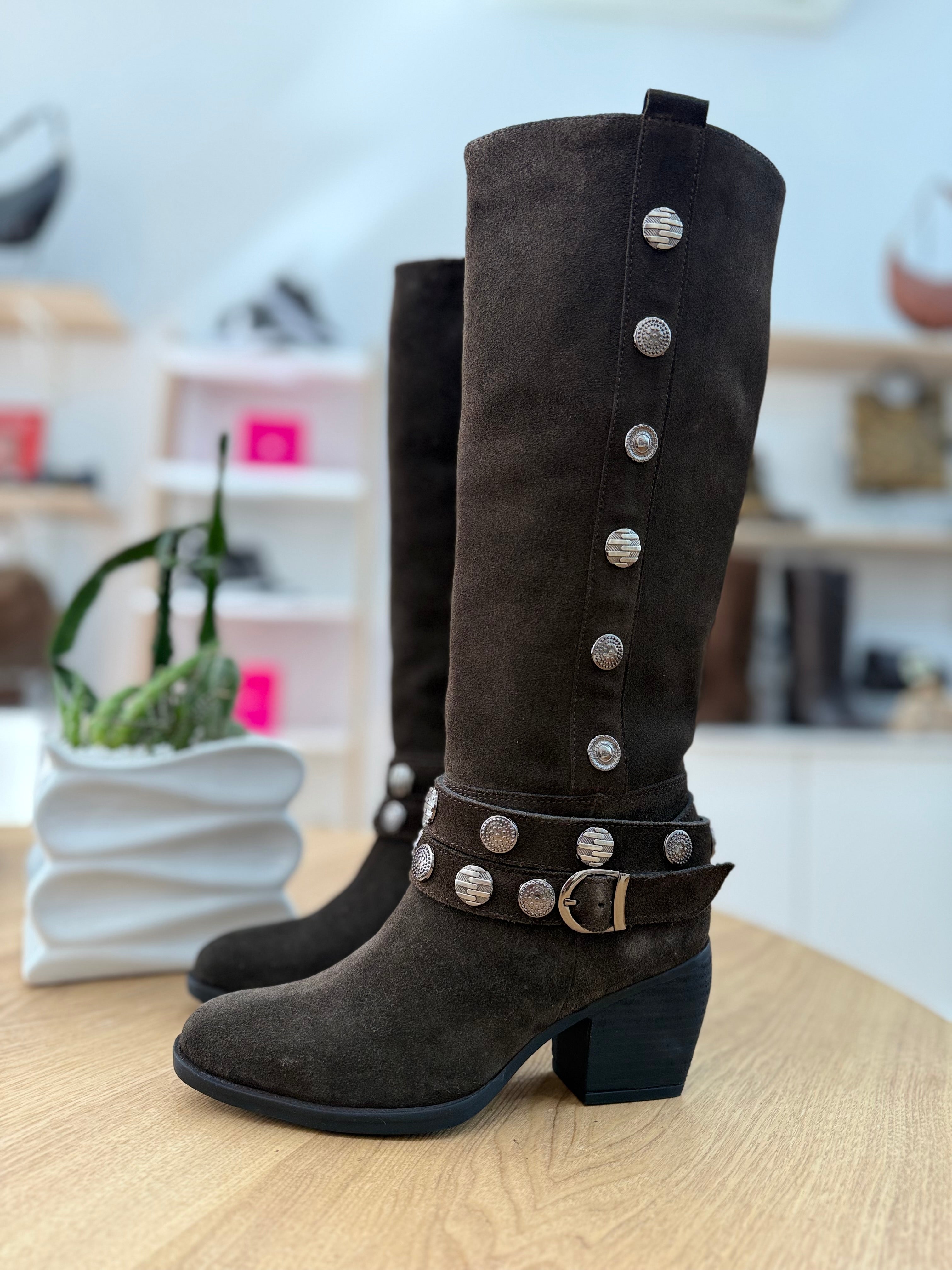 CAFÈNOIR TEXANO IN CAMOSCIO CON CINTURINO REMOVIBILE