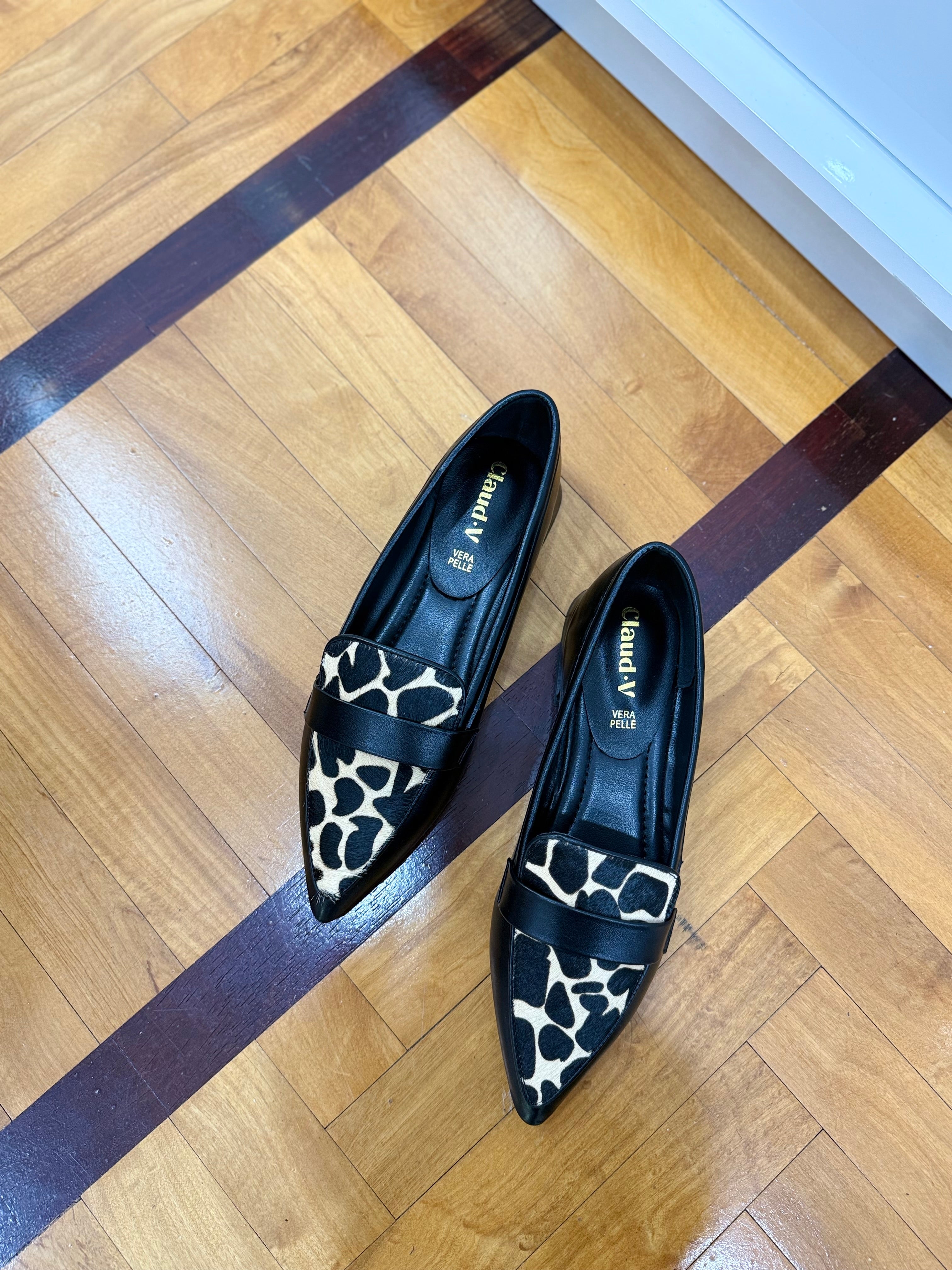 CLAUD.V mocassino in cavallino giraffa