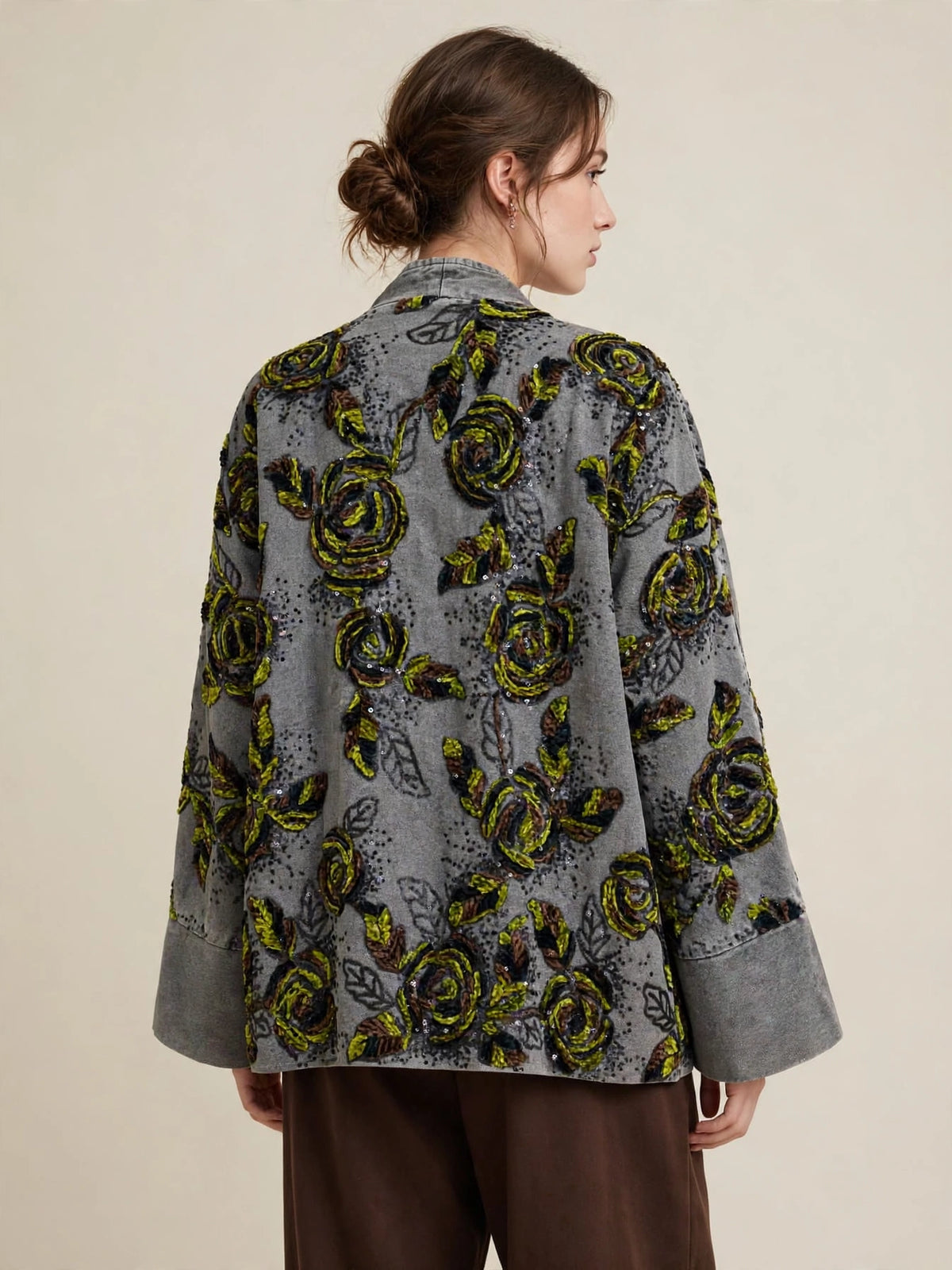 KIMONO DENIM GRIGIO