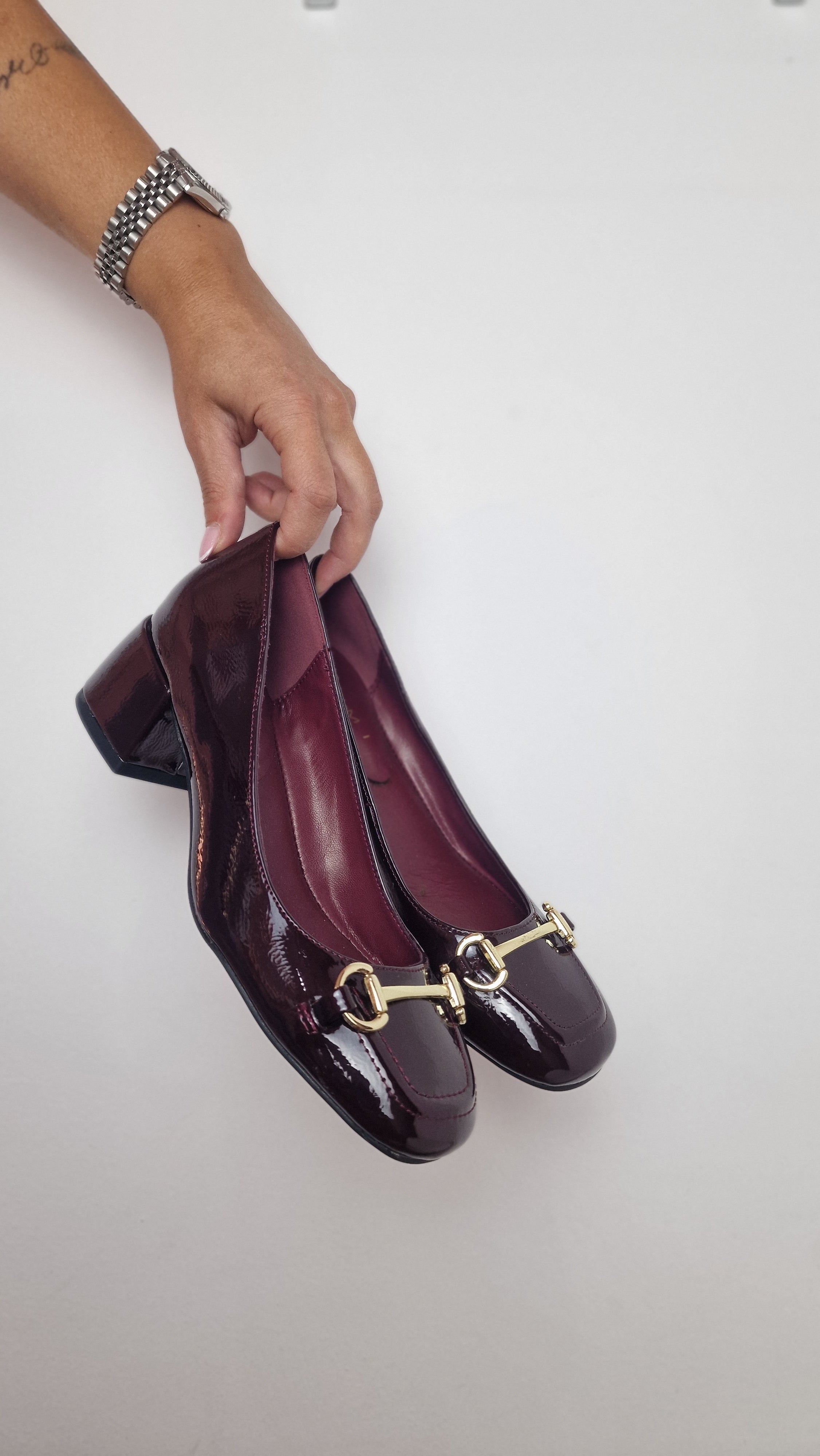 Mocassino burgundy in vernice