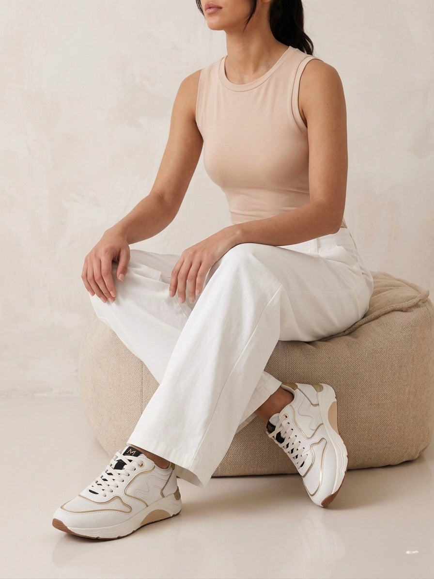 MANILA GRACE SNEAKERS BIANCA/ORO