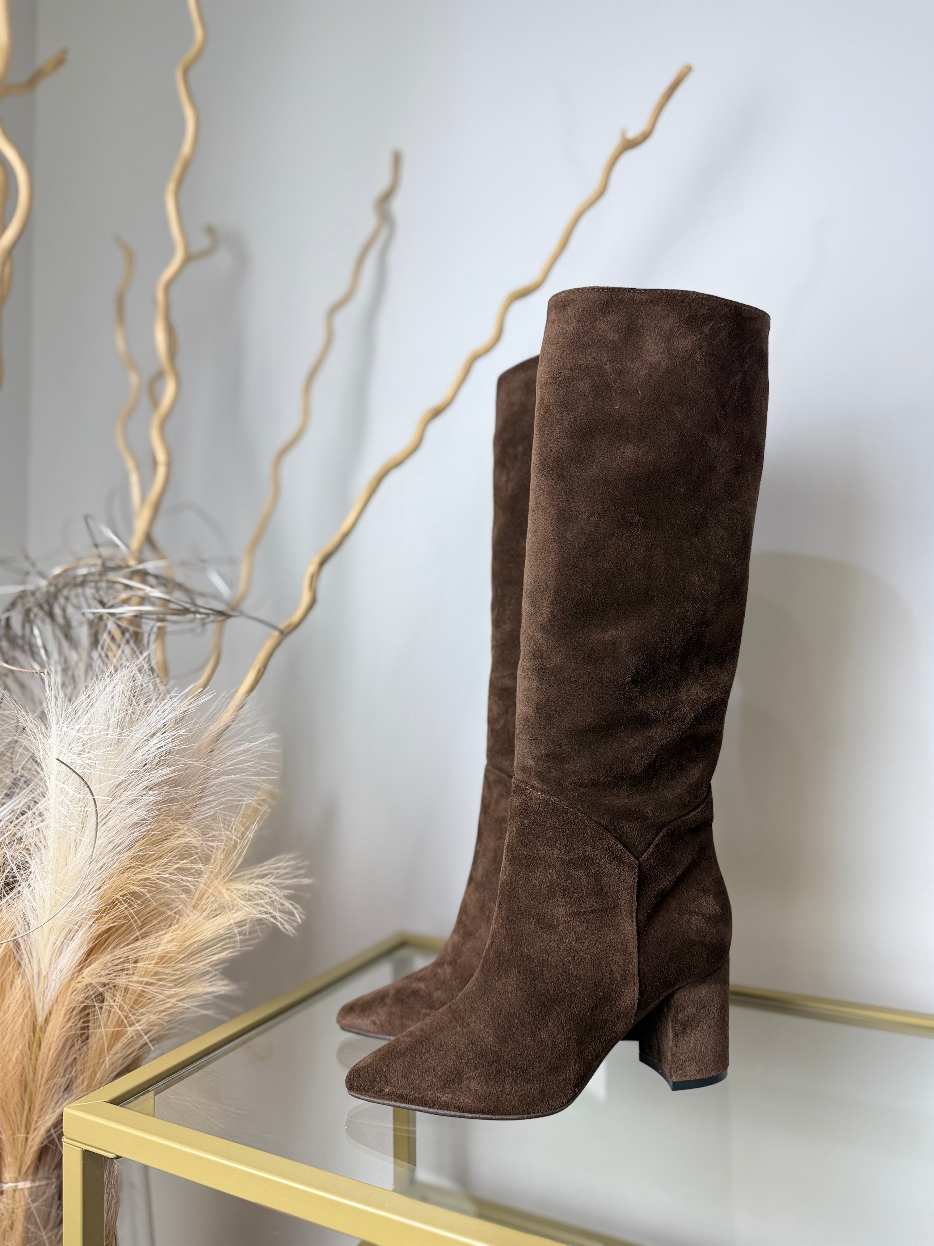 ACCADEMIA STIVALI CAMOSCIO TESTA DI MORO