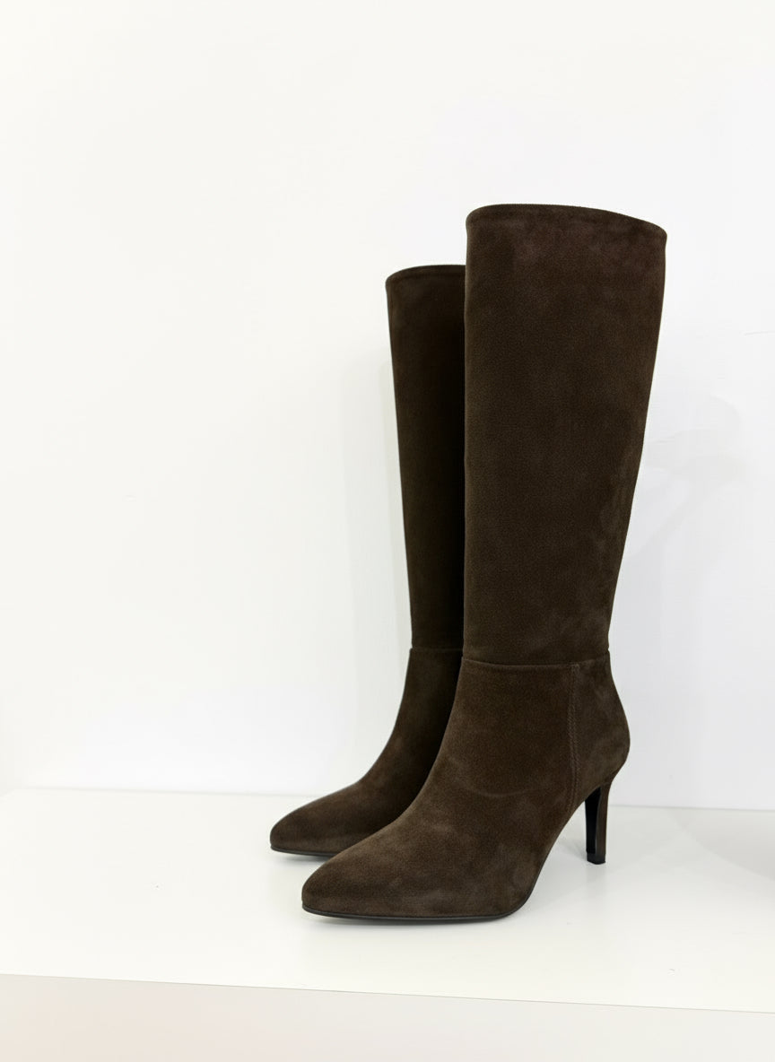 CLOE STIVALE CAMOSCIO CIOCCOLATO