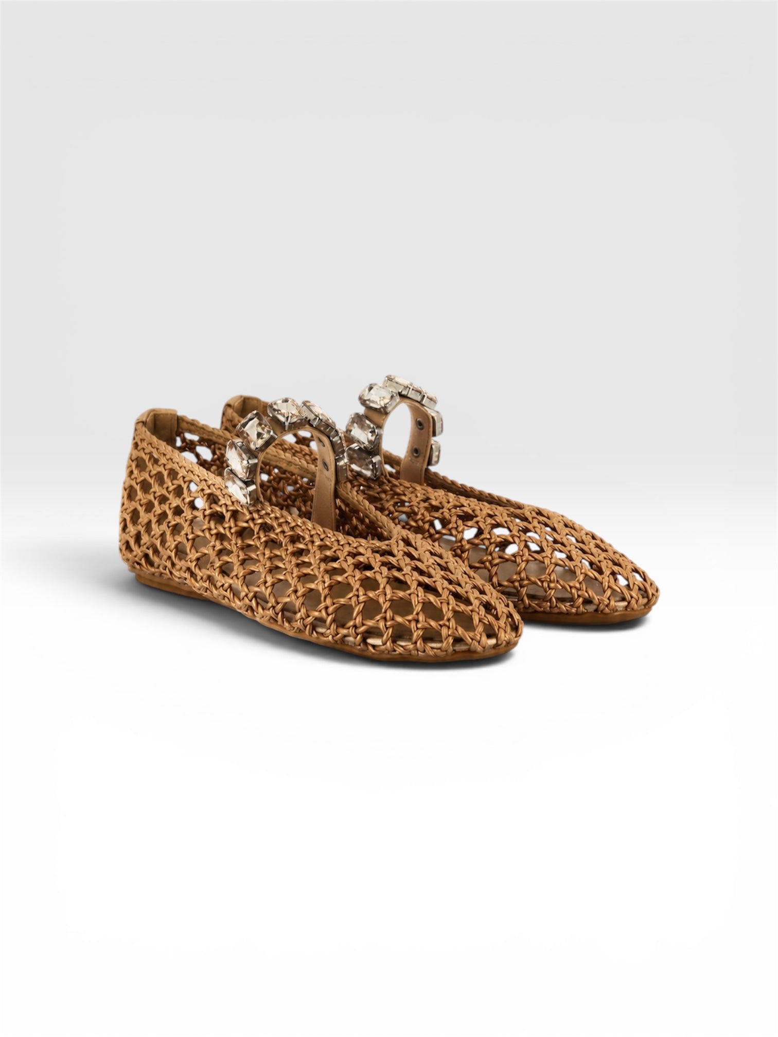 EKP BALLERINA IN PELLE INTRECCIATA