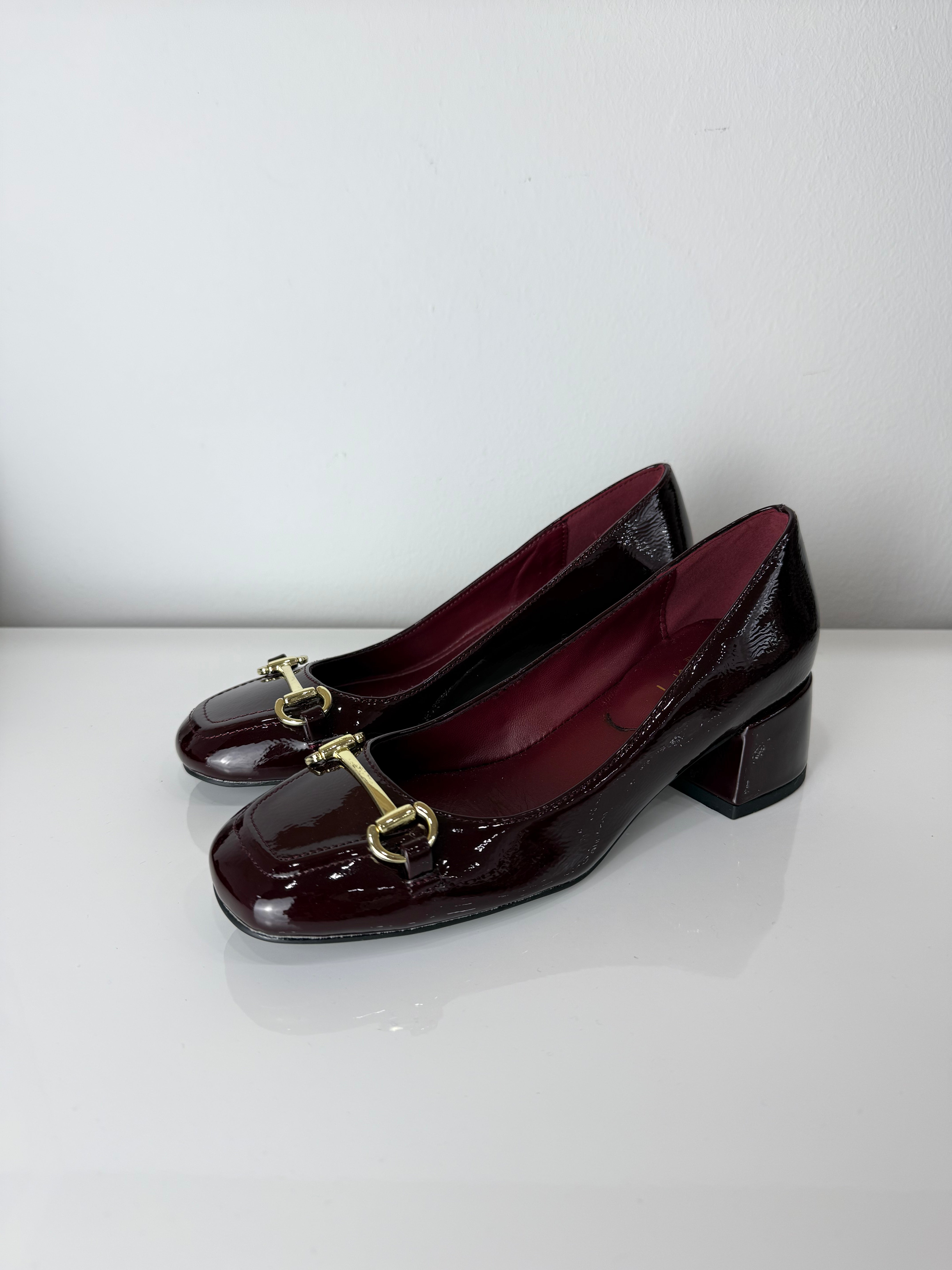 Mocassino burgundy in vernice