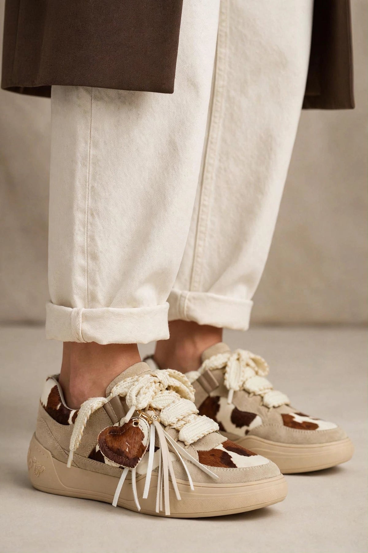 CAFèNOIR SNEAKERS IN CAMOSCIO EFFETTO MUCCA