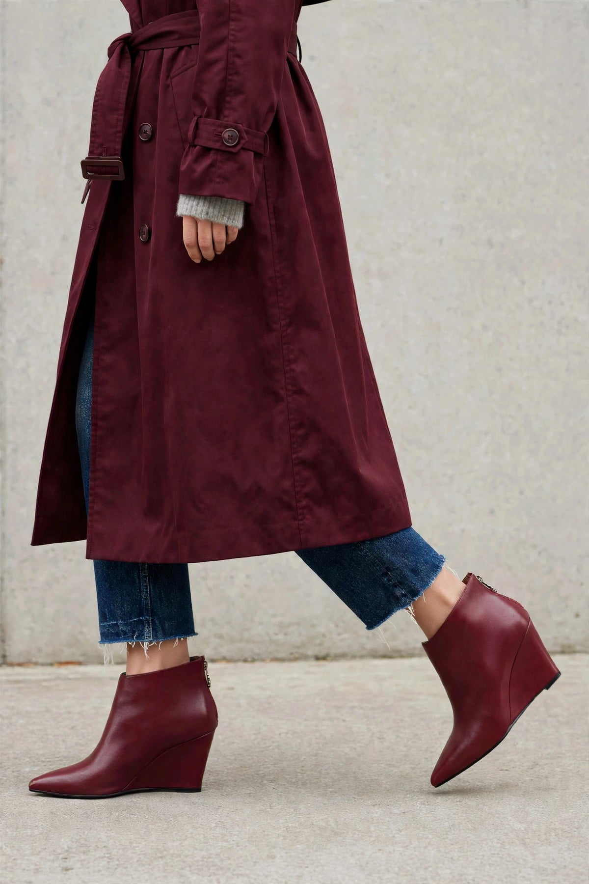 GOLD&GOLD TRONCHETTO CON ZEPPA BORDEAUX