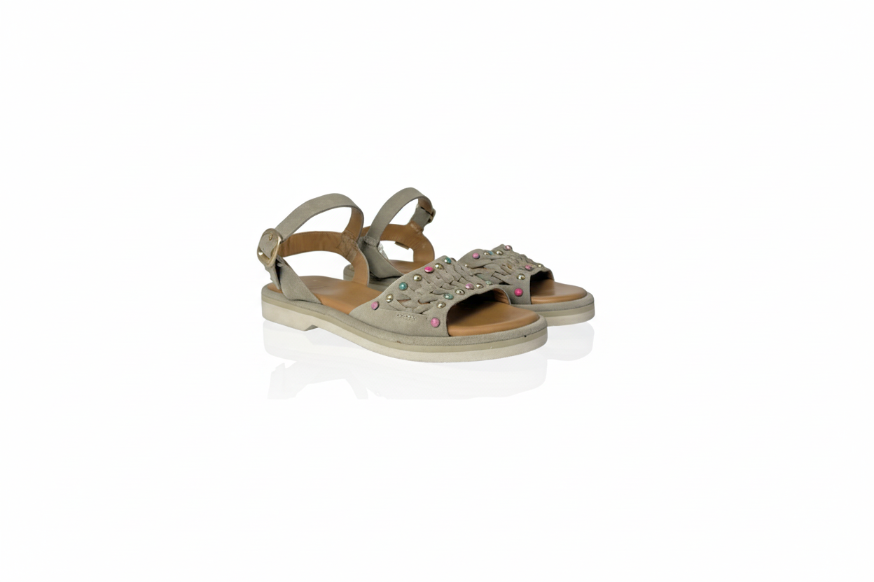 TAJ SANDALI IN CAMOSCIO GRIGIO
