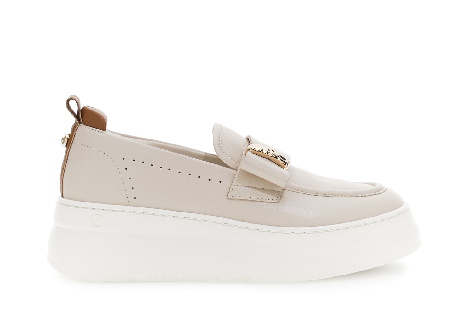 CAFèNOIR MOCASSINO IN PELLE BEIGE