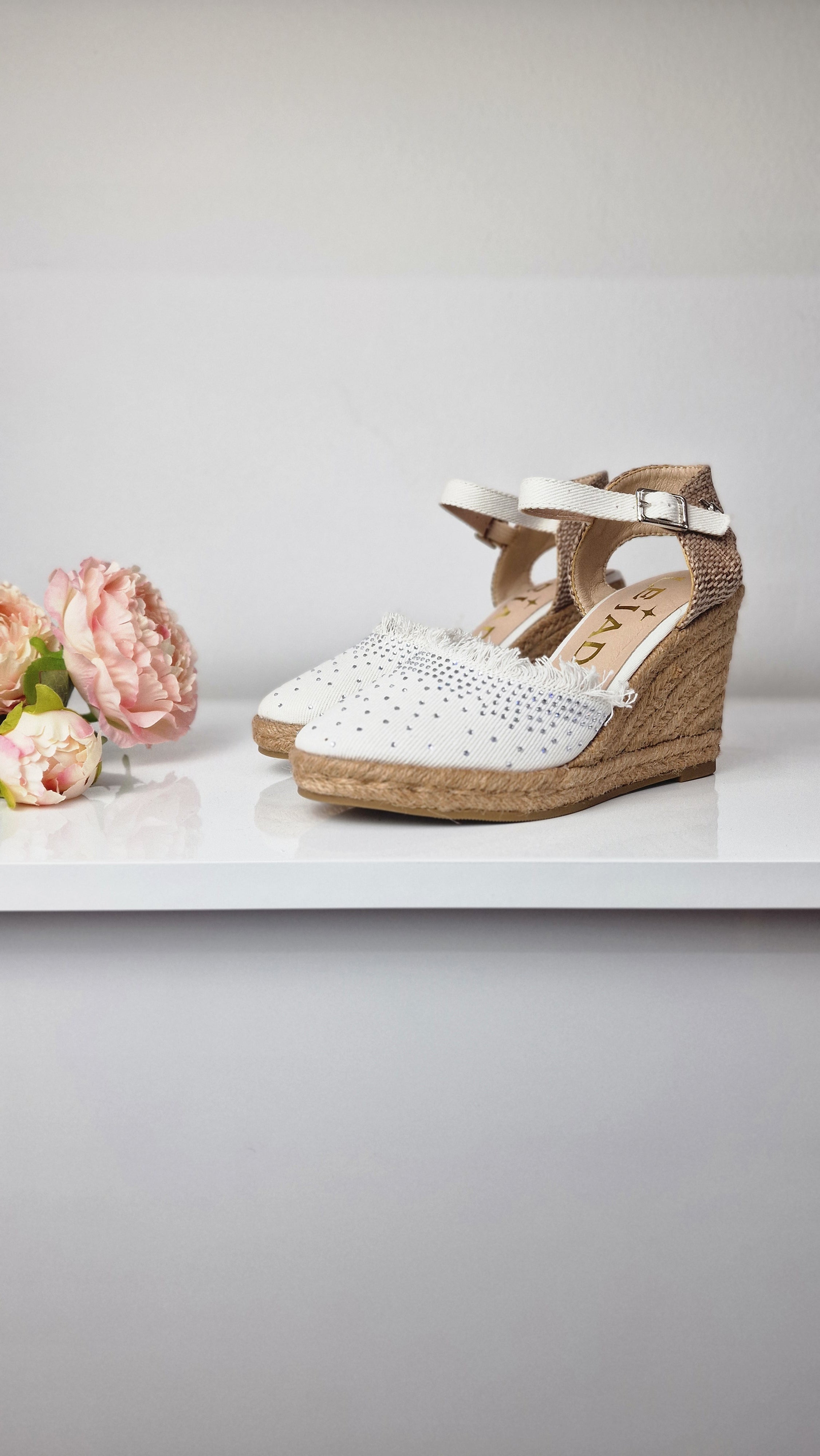 LEJADE ESPADRILLAS IN DEMIM BIANCA