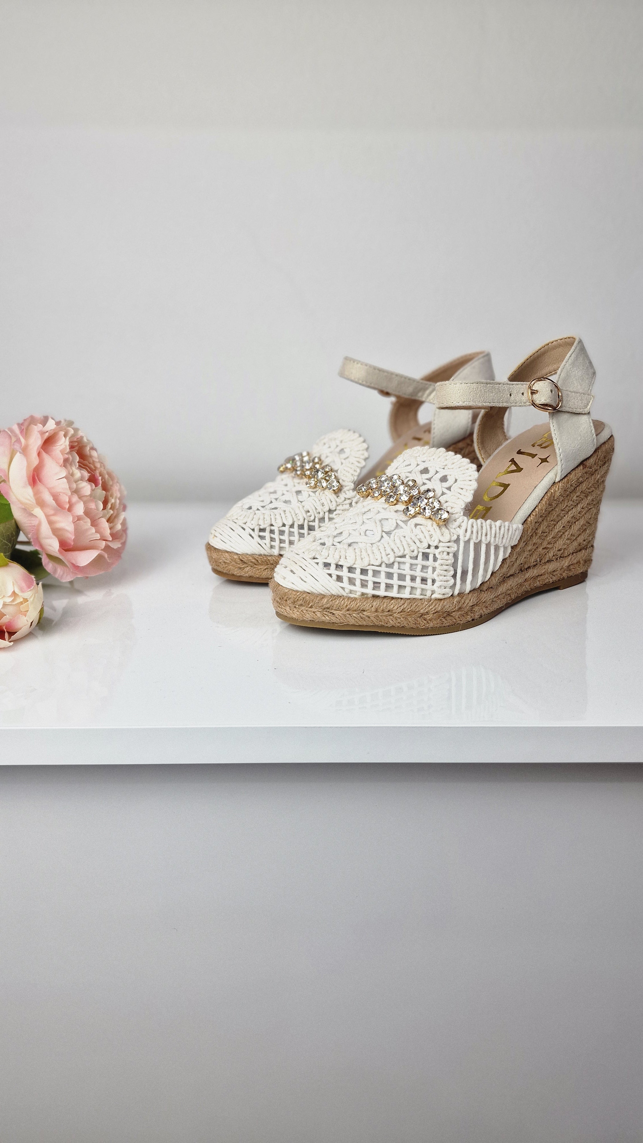 LEJADE ESPADRILLAS MACRAMÈ BIANCA ALTA