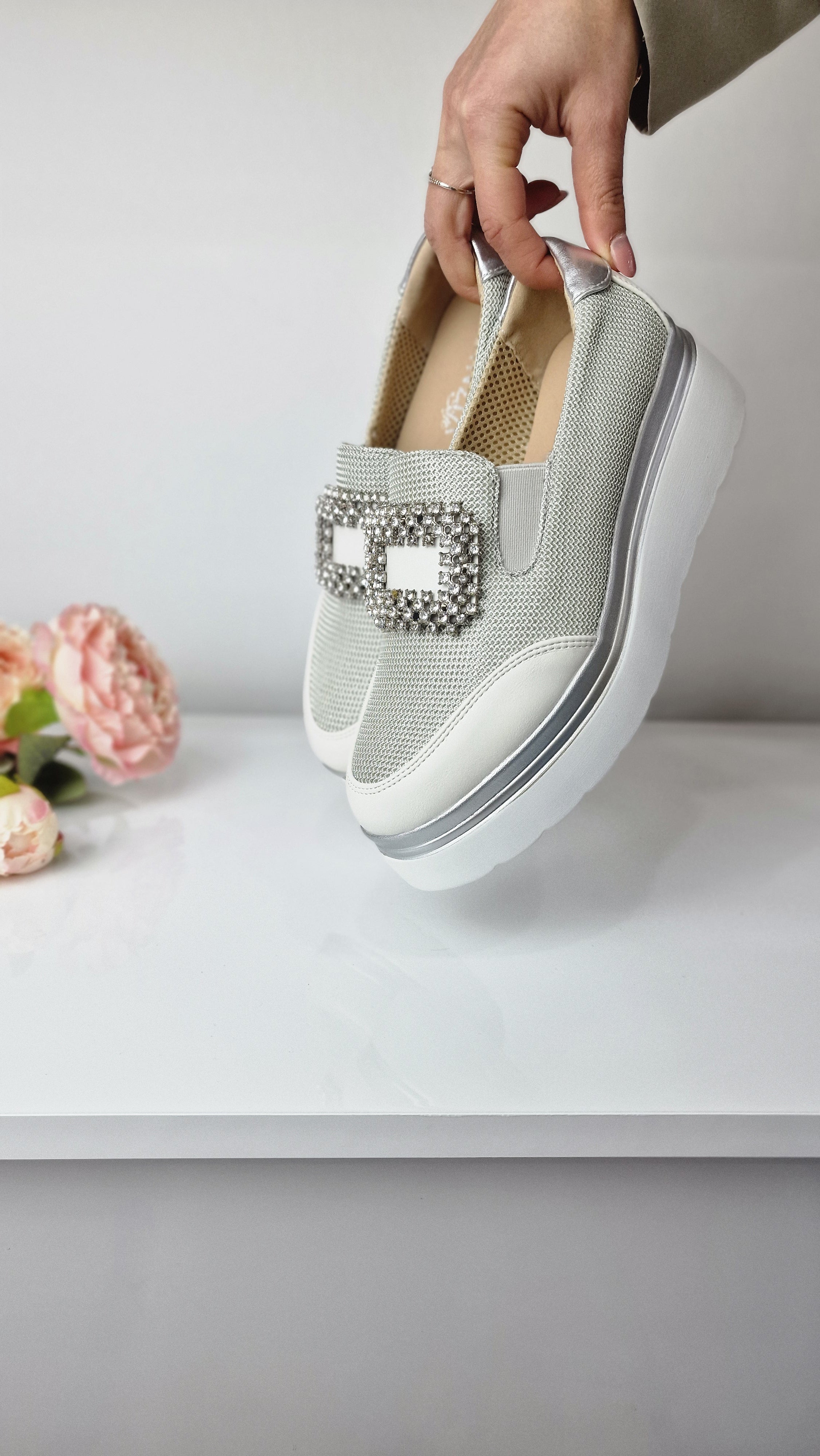 CINZIA SOFT SLIP ON ARGENTO